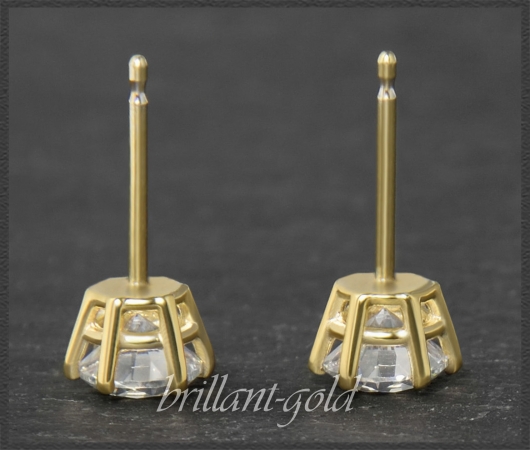 Brillant Ohrstecker 585 Gold; 0,74ct, River, VS2-Si